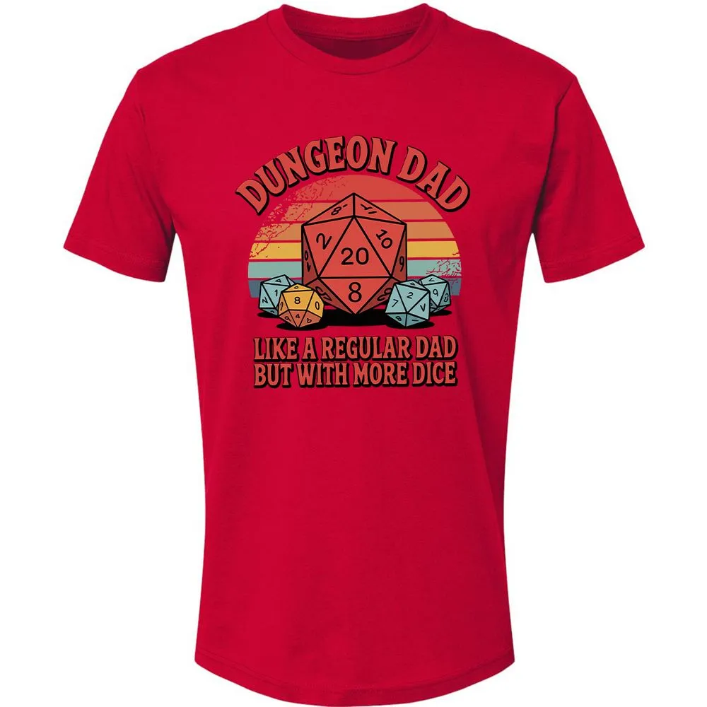 Dungeon Dad With More Dice Premium Unisex T-Shirt - Red - 6