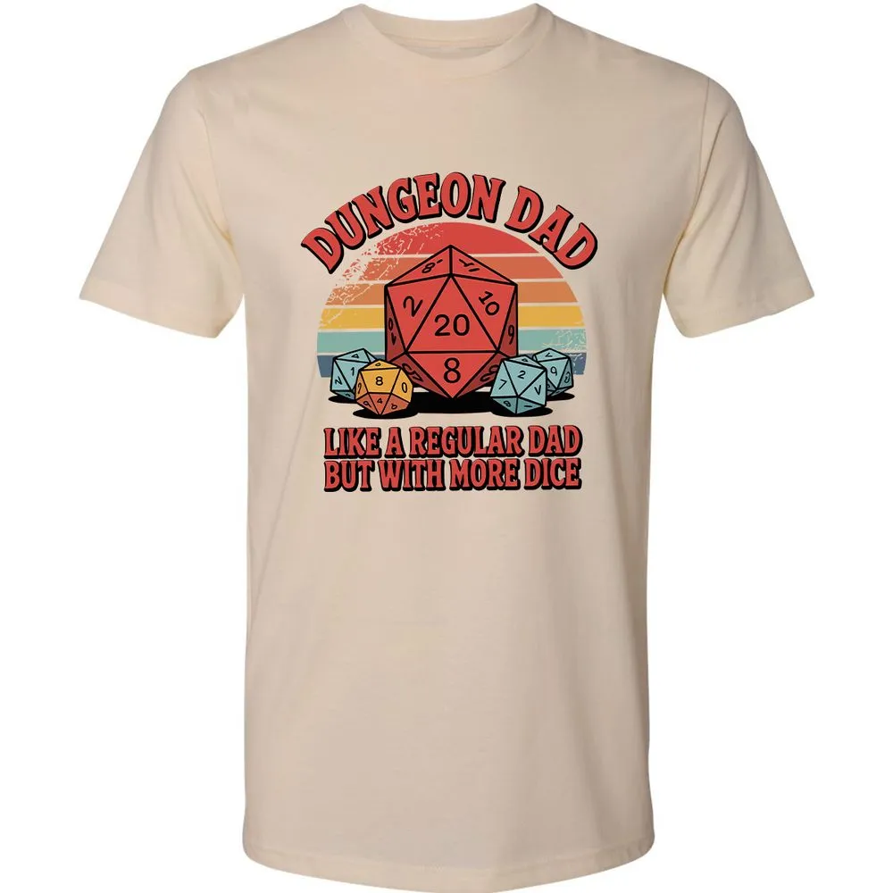 Dungeon Dad With More Dice Premium Unisex T-Shirt - Cream - 14