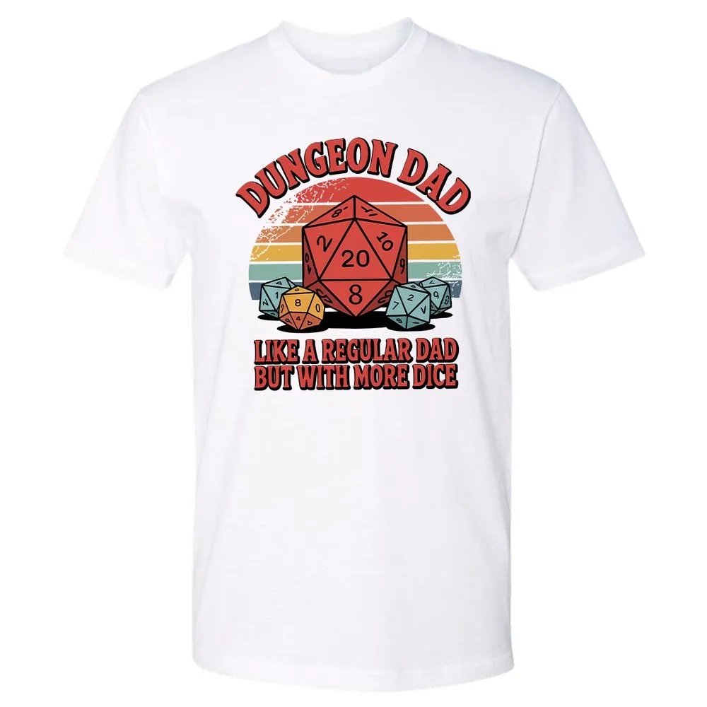 Dungeon Dad With More Dice Premium Unisex T-Shirt - White - 4