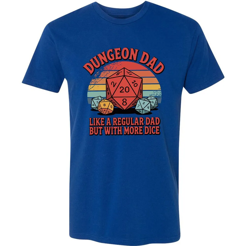 Dungeon Dad With More Dice Premium Unisex T-Shirt - Royal - 10