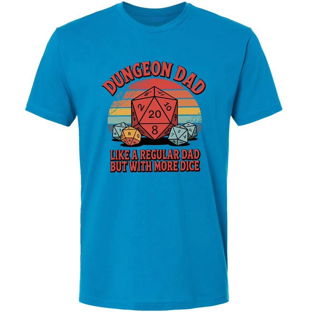 Dungeon Dad With More Dice Premium Unisex T-Shirt - Turquoise - 16