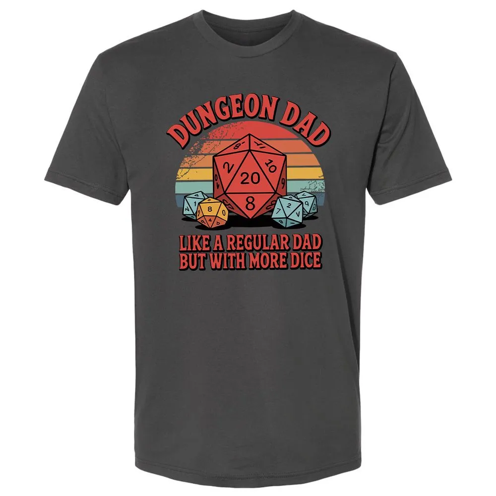 Dungeon Dad With More Dice Premium Unisex T-Shirt - Heavy Metal - 8