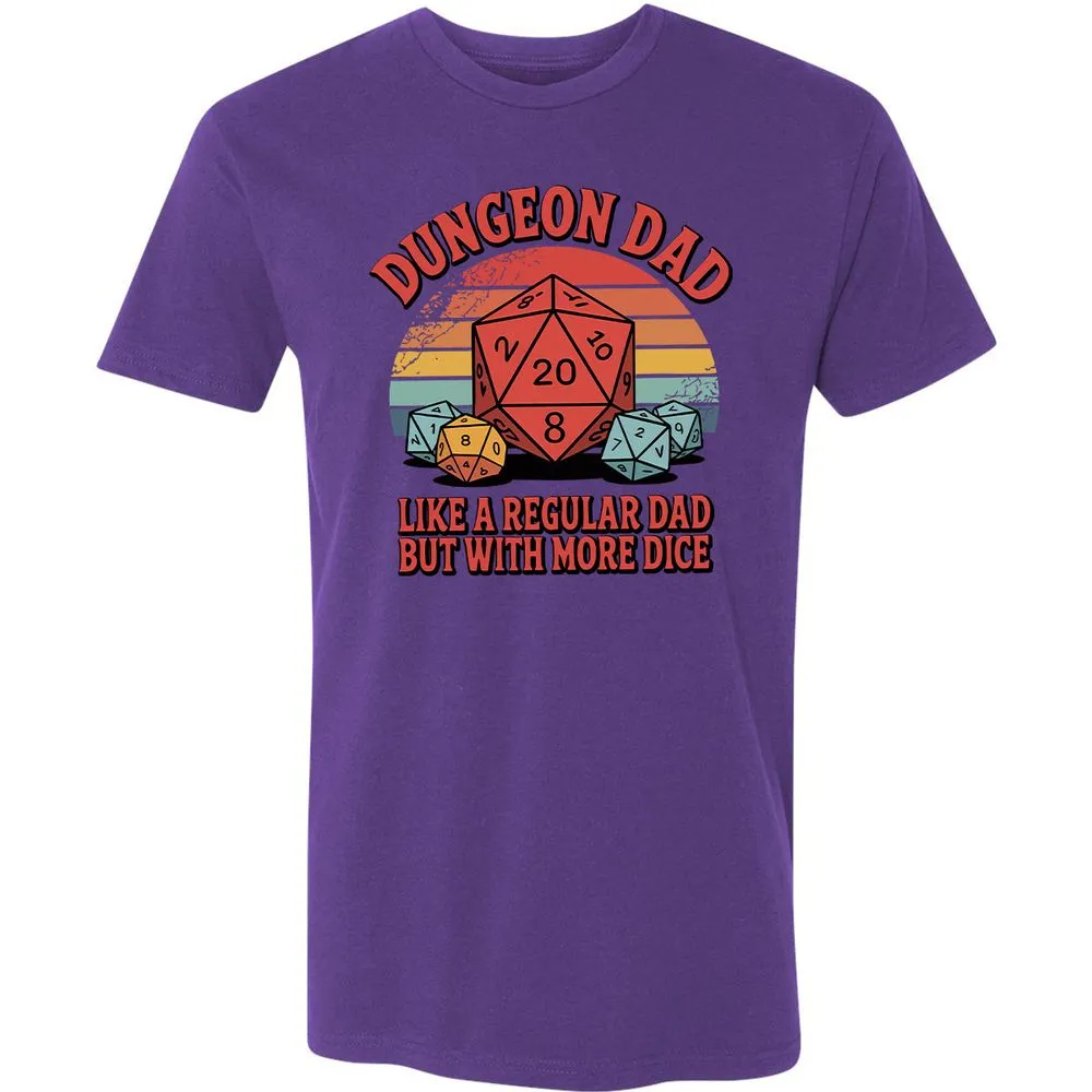Dungeon Dad With More Dice Premium Unisex T-Shirt - Purple Rush - 7