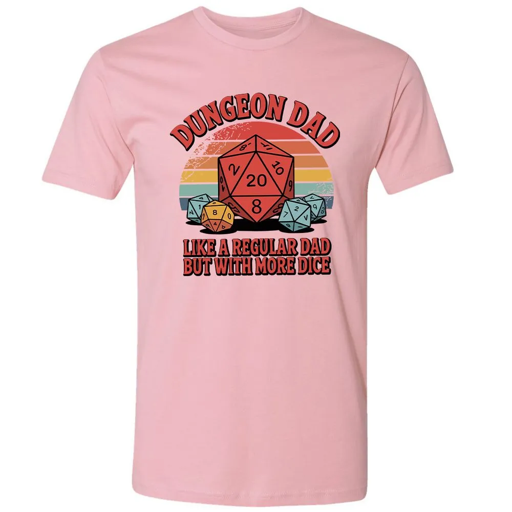 Dungeon Dad With More Dice Premium Unisex T-Shirt - Light Pink - 3