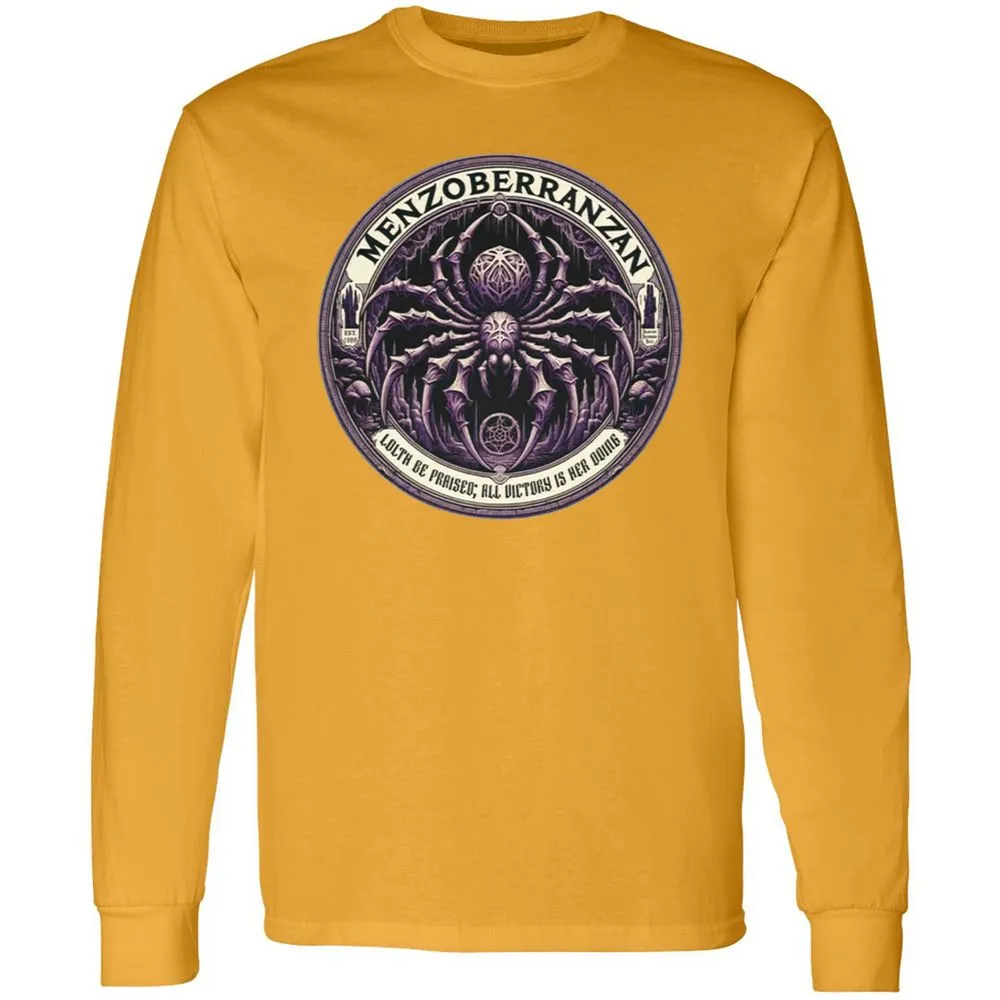 Menzoberranzan Lolth Be Praised Long Sleeve T-Shirt - Gold - 9