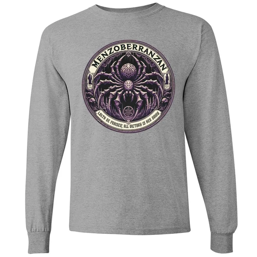 Menzoberranzan Lolth Be Praised Long Sleeve T-Shirt - Graphite Heather - 6