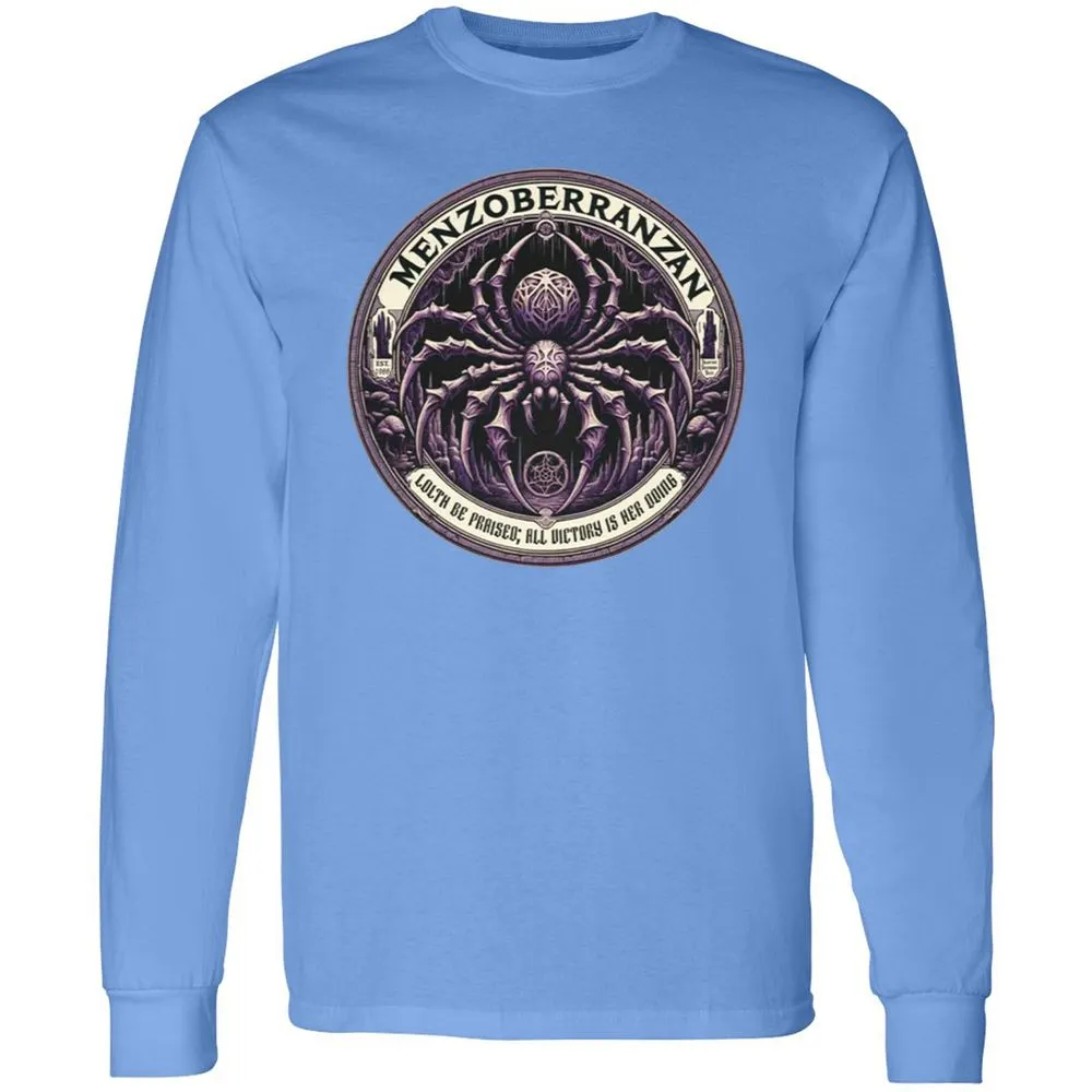 Menzoberranzan Lolth Be Praised Long Sleeve T-Shirt - Carolina Blue - 12