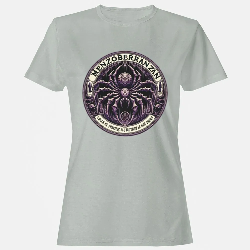 Menzoberranzan Lolth Be Praised Women's T-Shirt - Ash - 2