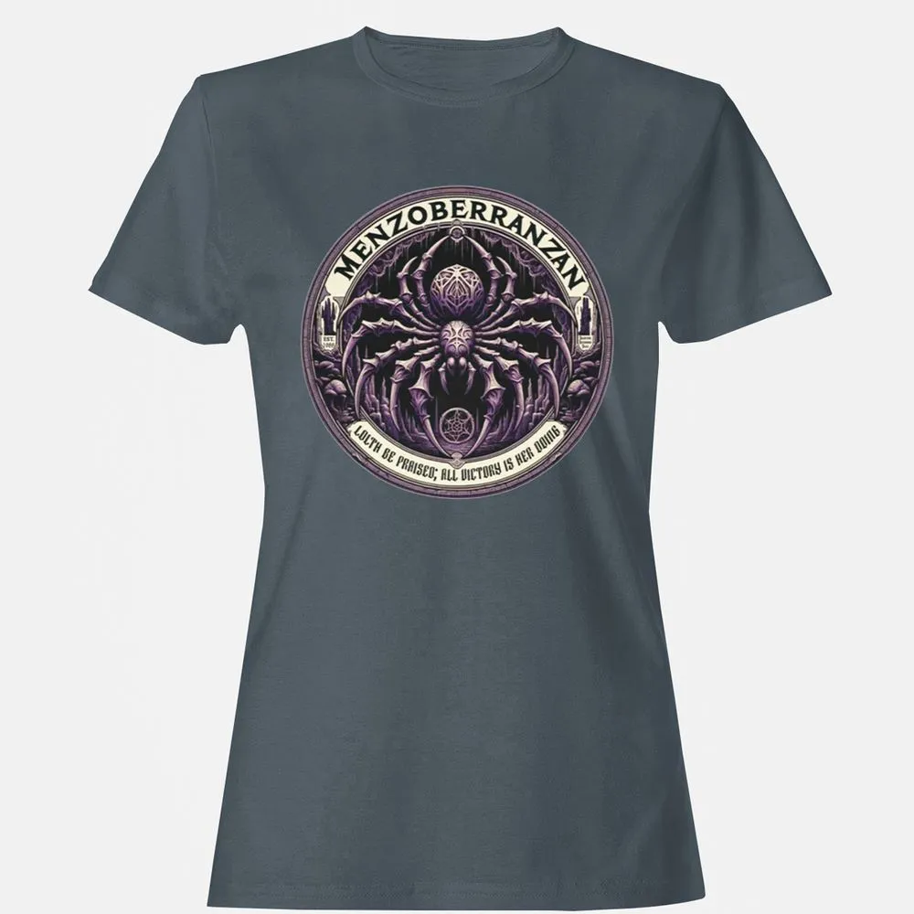 Menzoberranzan Lolth Be Praised Women's T-Shirt - Charcoal - 3