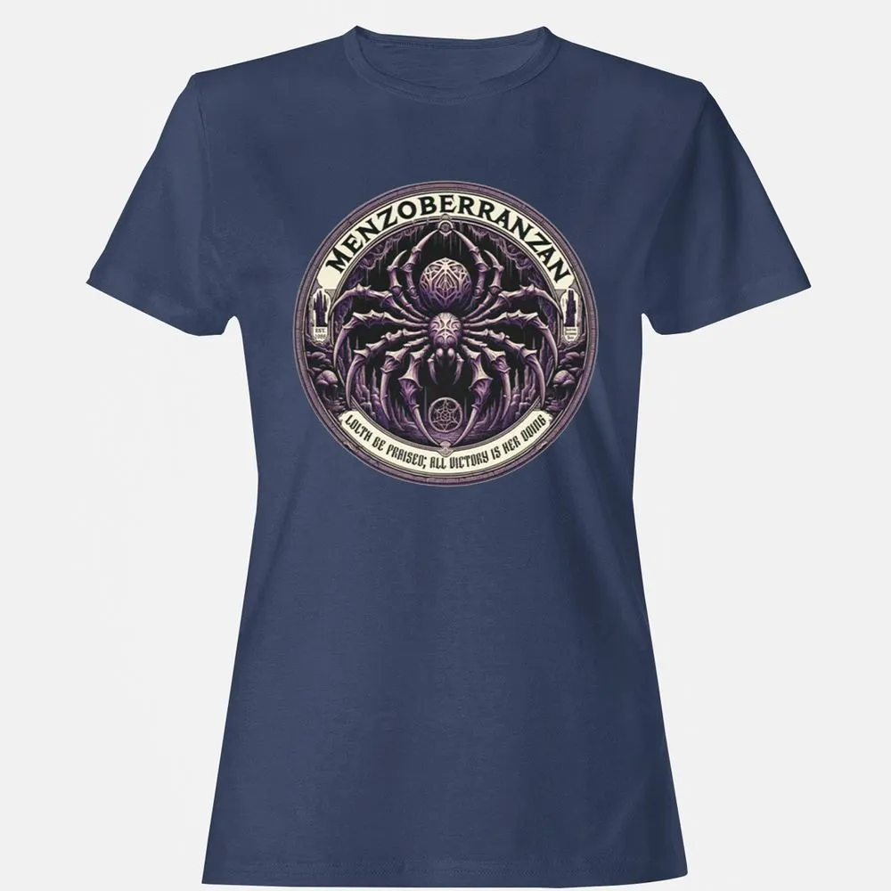Menzoberranzan Lolth Be Praised Women's T-Shirt - Navy - 10