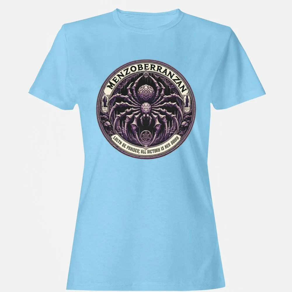 Menzoberranzan Lolth Be Praised Women's T-Shirt - Light Blue - 8