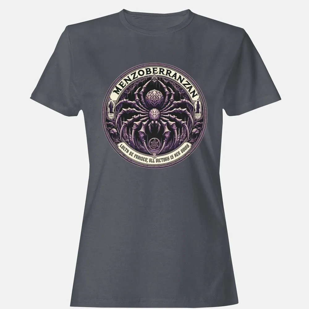 Menzoberranzan Lolth Be Praised Women's T-Shirt - Dark Heather - 5