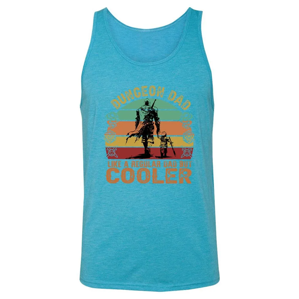 Dungeon Dad Like A Regular Dad Unisex Jersey Tank - Aqua Triblend - 3