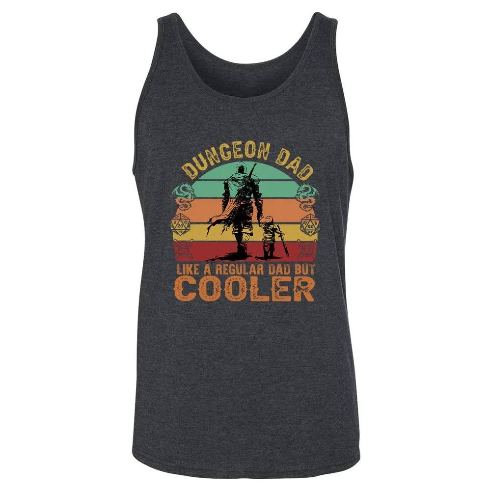 Dungeon Dad Like A Regular Dad Unisex Jersey Tank - Dark Grey Heather - 6