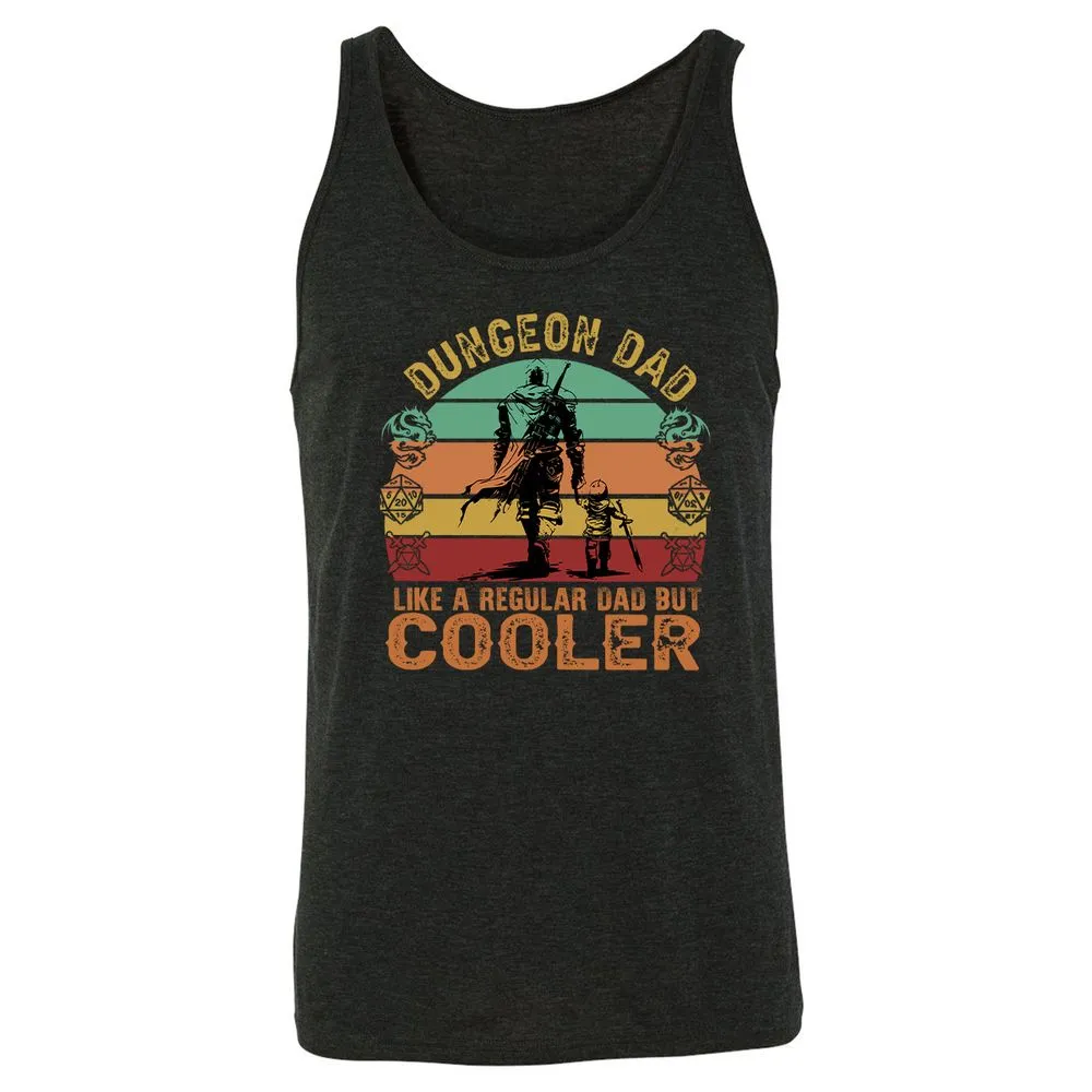 Dungeon Dad Like A Regular Dad Unisex Jersey Tank - Charcoal Black Triblend - 5