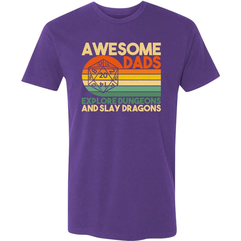 Awesome Dads Explore Dungeons Premium Unisex T-Shirt - Purple Rush - 7