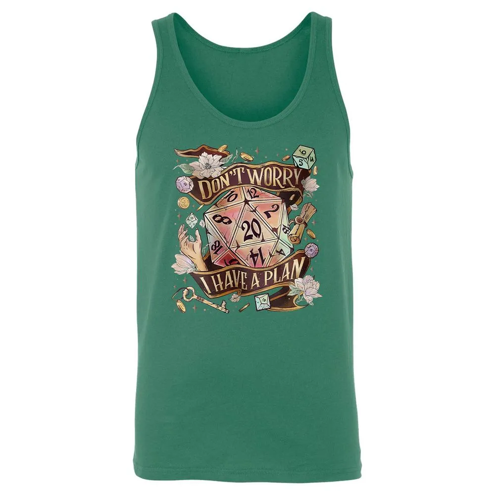 Floral Don't Worry I Have A Plan Unisex Jersey Tank - Kelly - 9