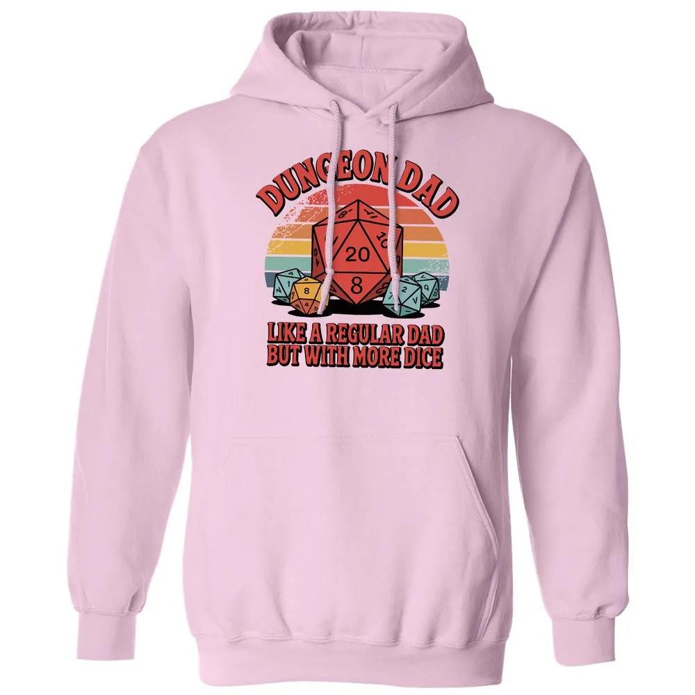 Dungeon Dad With More Dice Classic Unisex Hoodie - Light Pink - 3