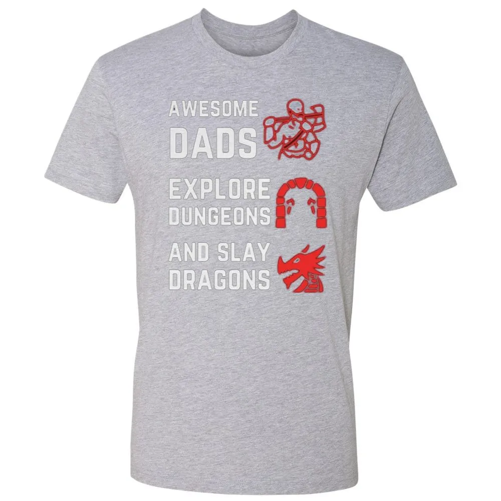 Awesome Dad Fathers Day Premium Unisex T-Shirt - Heather Grey - 9