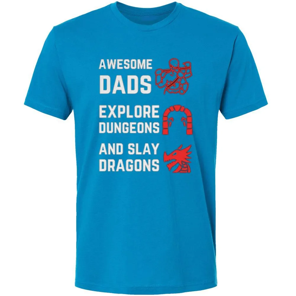 Awesome Dad Fathers Day Premium Unisex T-Shirt - Turquoise - 16