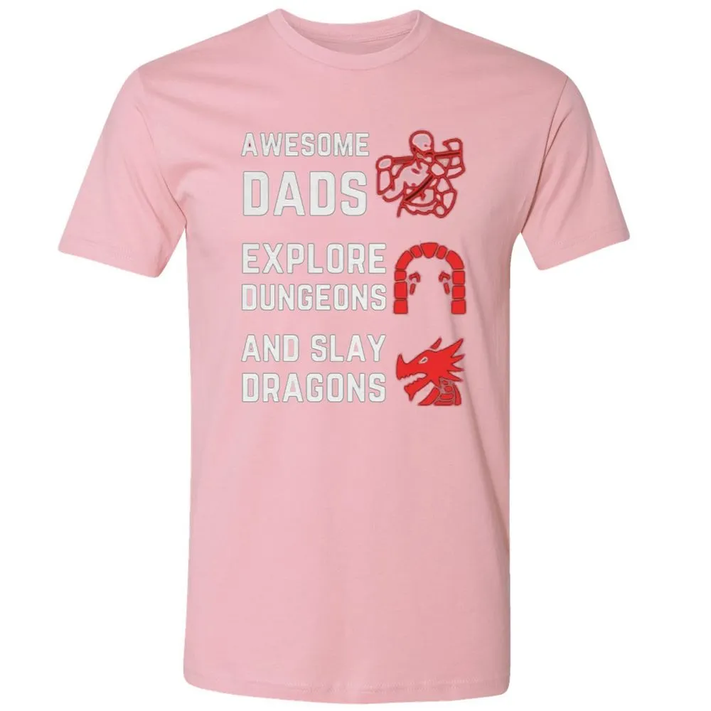 Awesome Dad Fathers Day Premium Unisex T-Shirt - Light Pink - 3