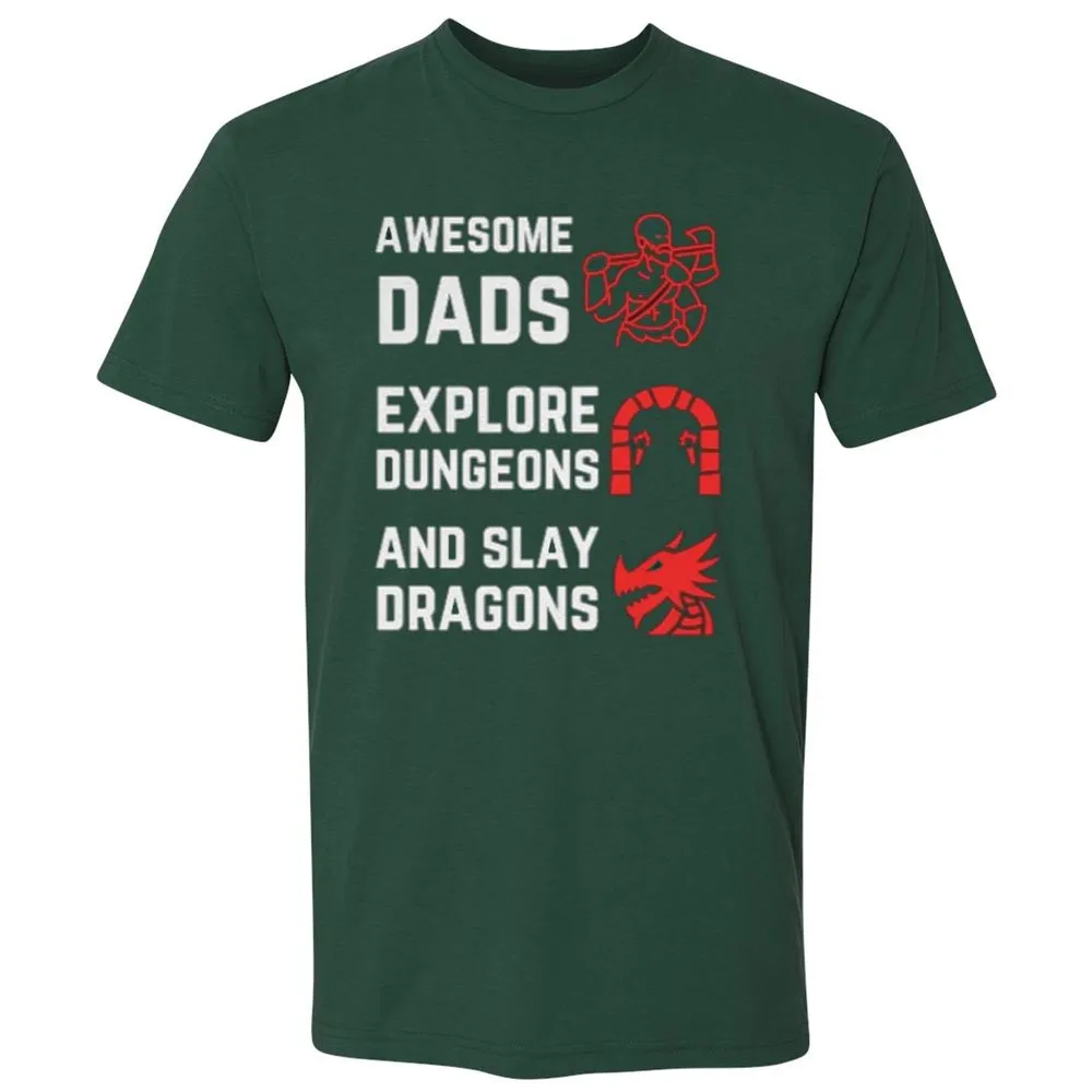 Awesome Dad Fathers Day Premium Unisex T-Shirt - Forest Green - 13
