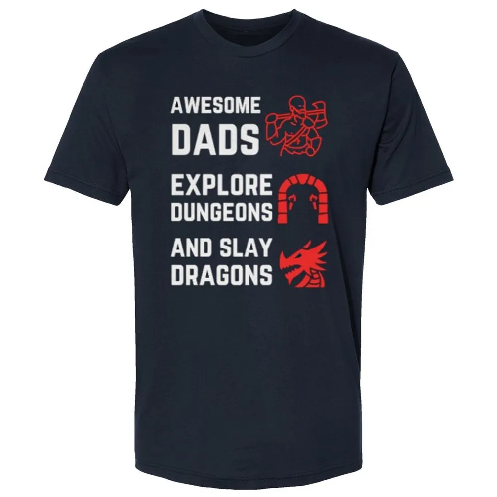 Awesome Dad Fathers Day Premium Unisex T-Shirt - Midnight Navy - 2