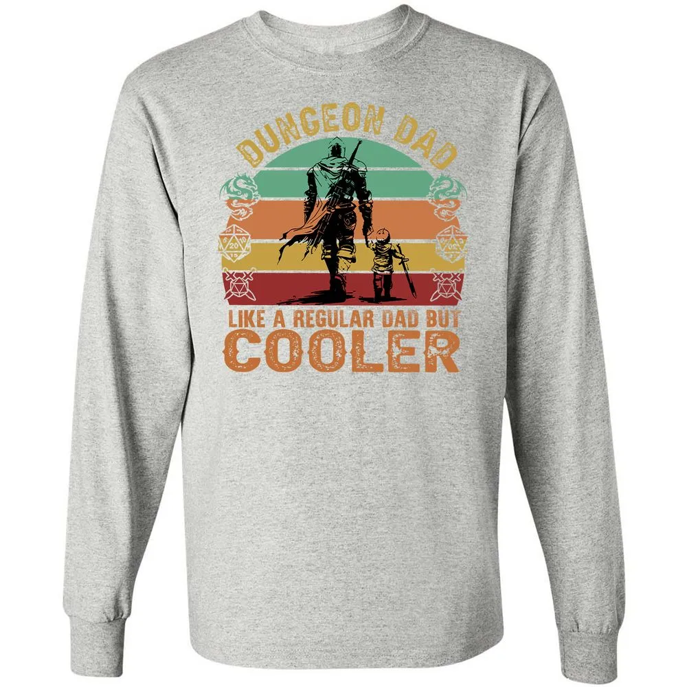 Dungeon Dad Like A Regular Dad Long Sleeve T-Shirt - Ash - 7