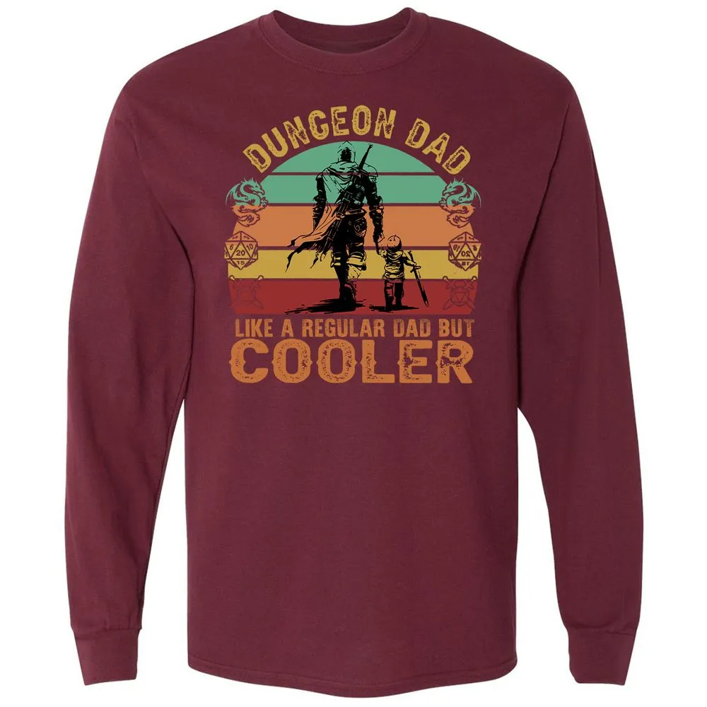 Dungeon Dad Like A Regular Dad Long Sleeve T-Shirt - Maroon - 11