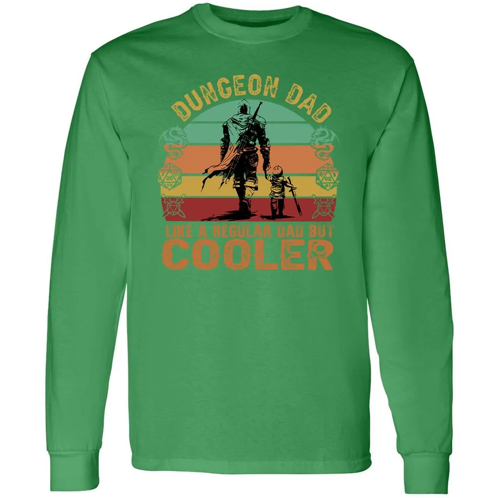 Dungeon Dad Like A Regular Dad Long Sleeve T-Shirt - Irish Green - 10