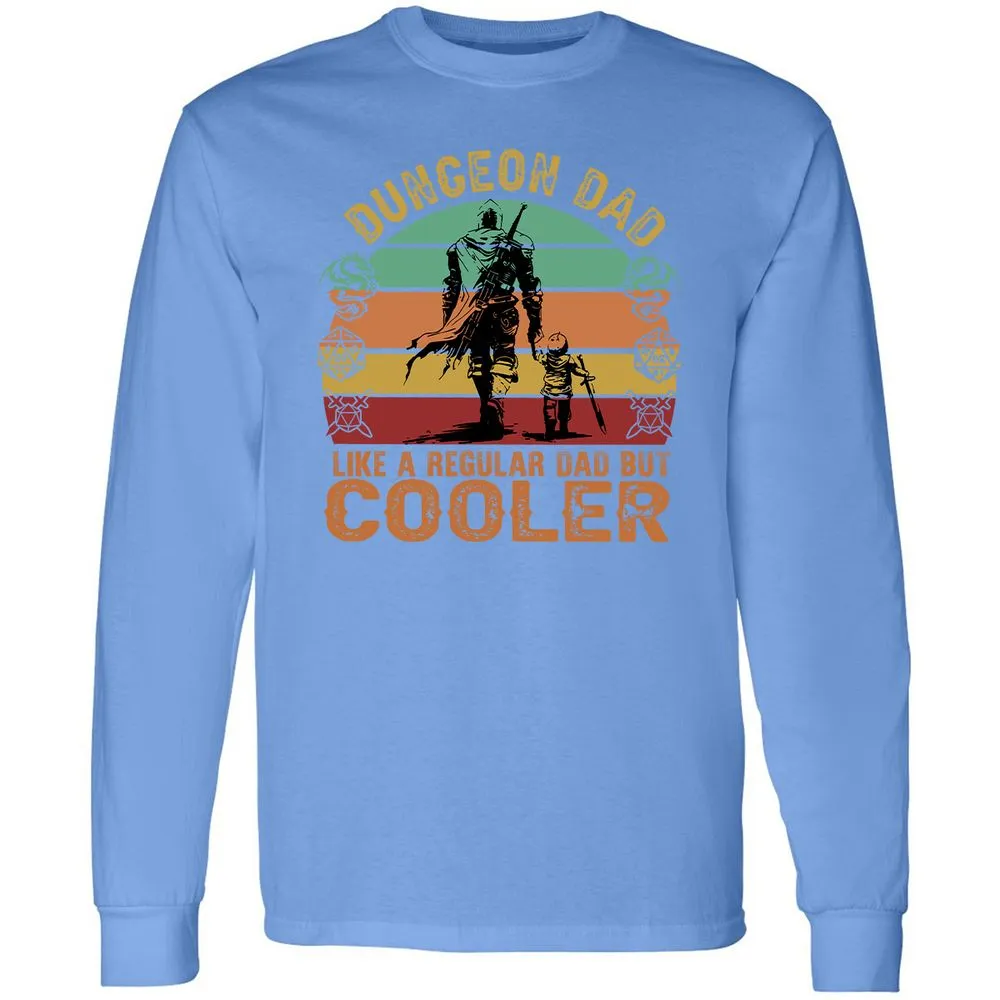 Dungeon Dad Like A Regular Dad Long Sleeve T-Shirt - Carolina Blue - 12