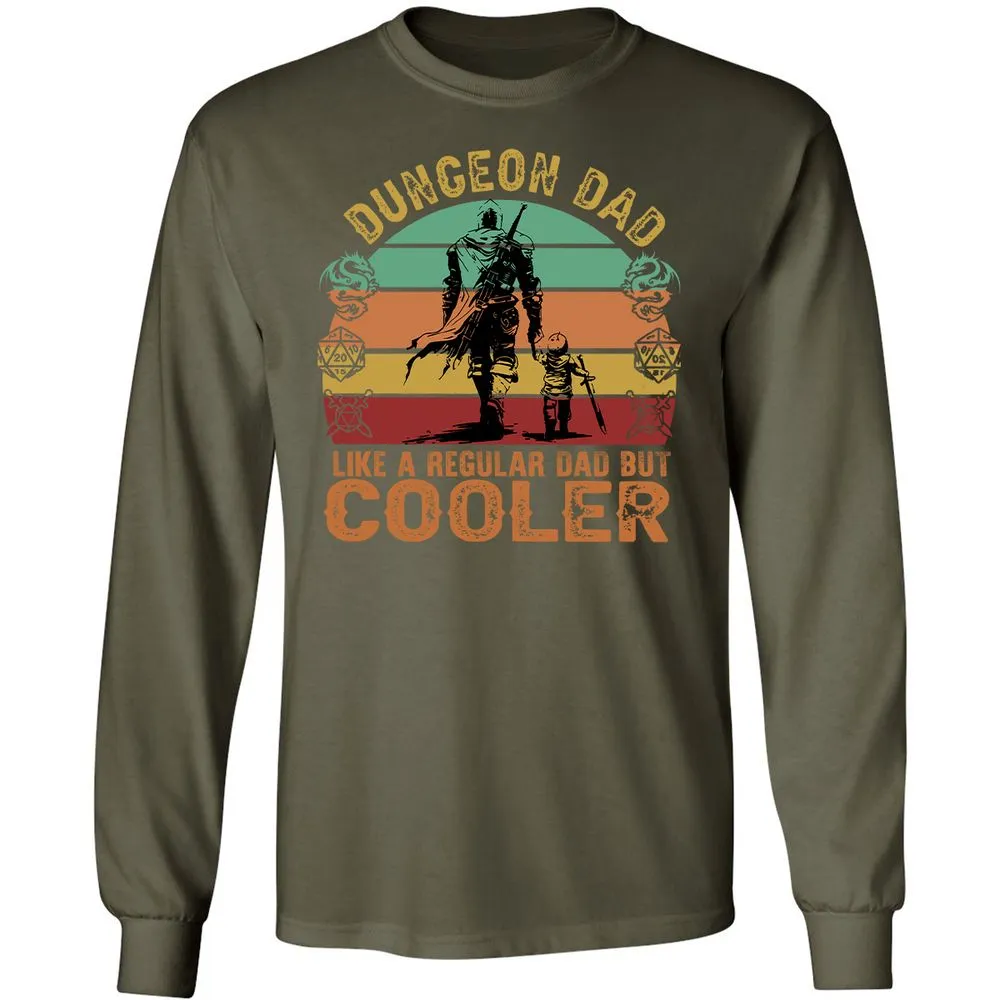 Dungeon Dad Like A Regular Dad Long Sleeve T-Shirt - Military Green - 16