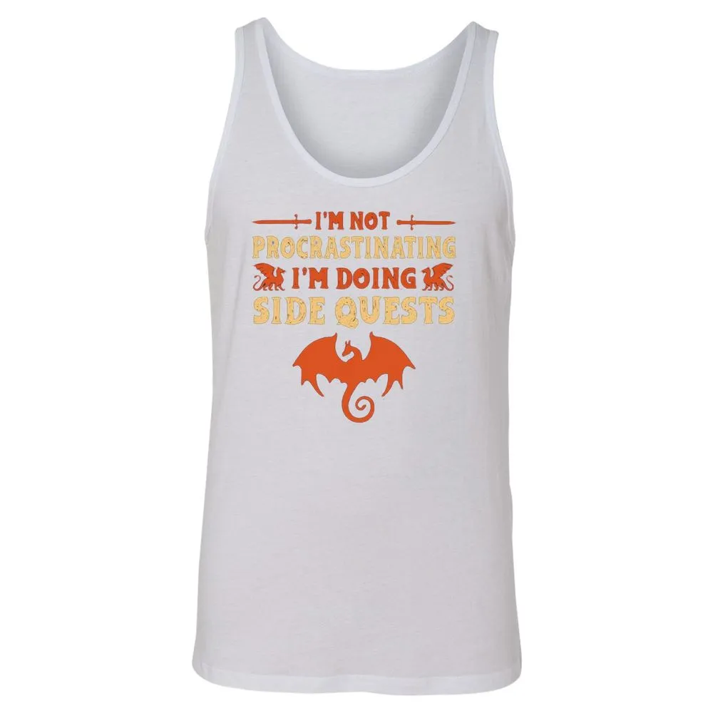 I'm Doing Side Quests Unisex Jersey Tank - White - 14