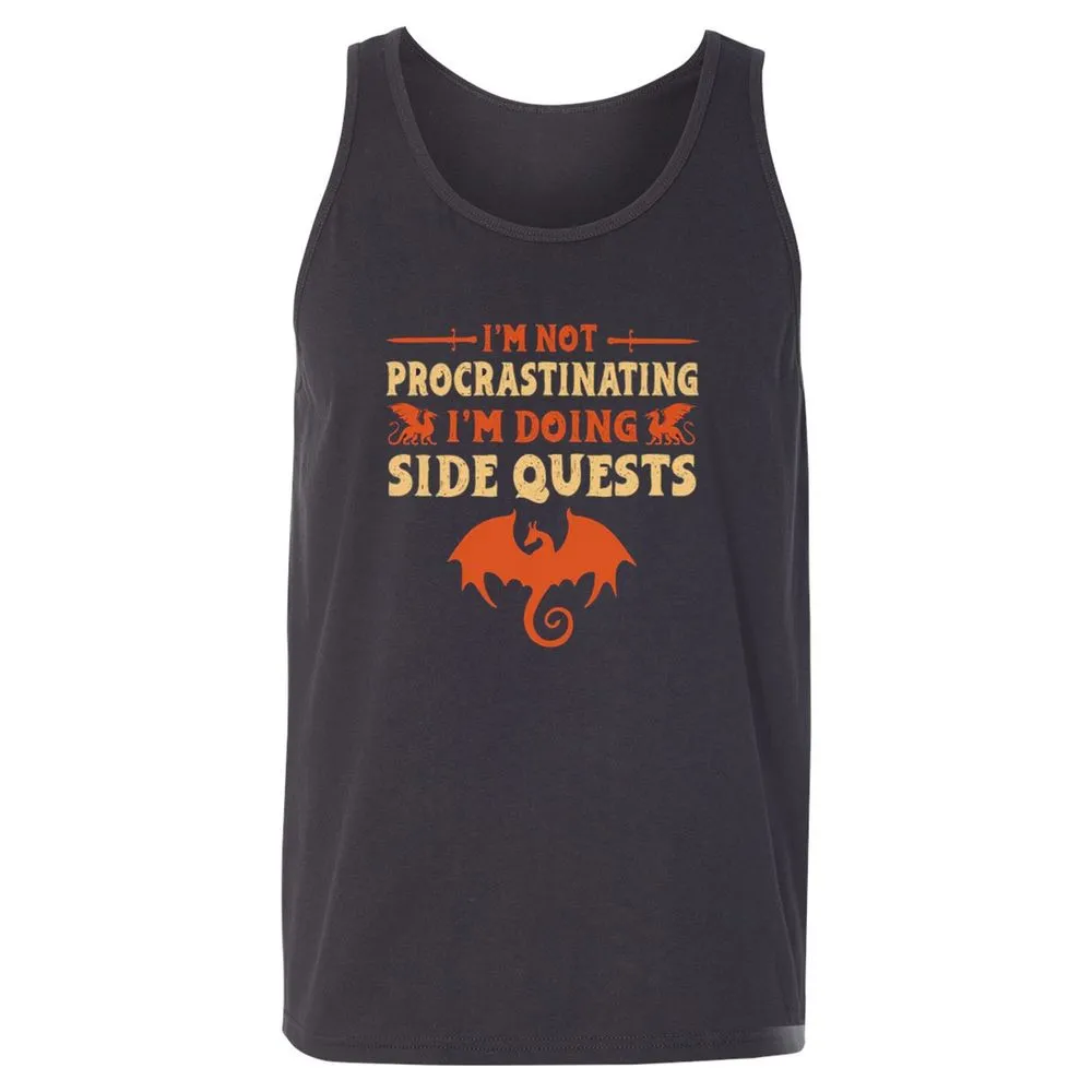 I'm Doing Side Quests Unisex Jersey Tank - Dark Grey - 7