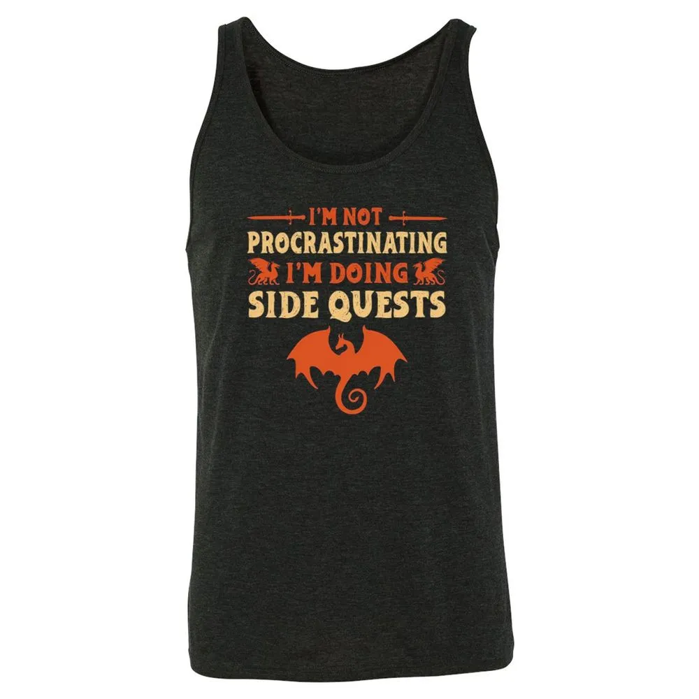 I'm Doing Side Quests Unisex Jersey Tank - Charcoal Black Triblend - 5