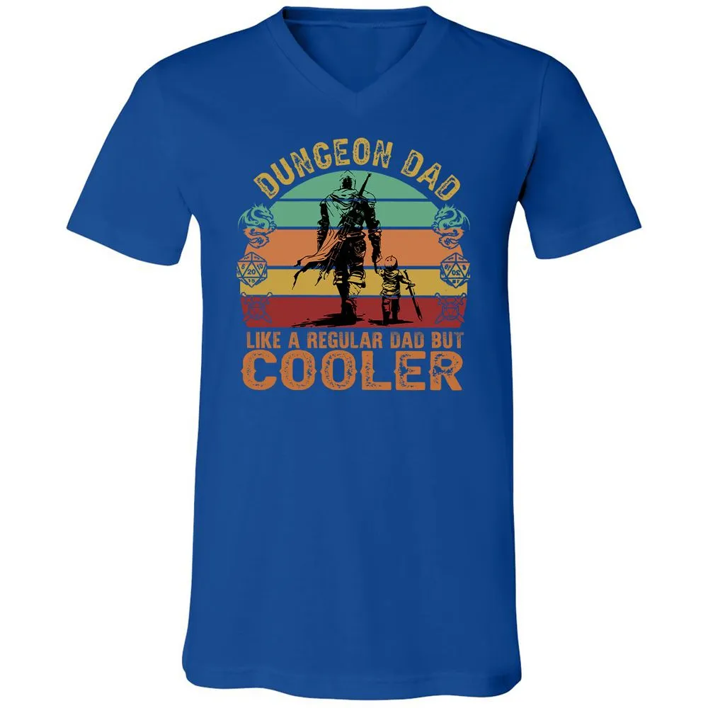 Dungeon Dad Like A Regular Dad Unisex V-Neck T-Shirt - True Royal - 4