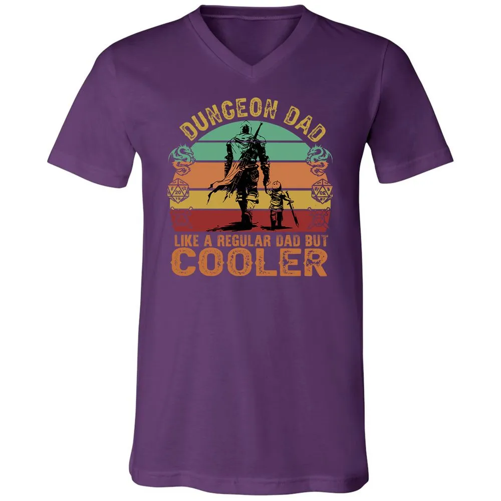 Dungeon Dad Like A Regular Dad Unisex V-Neck T-Shirt - Team Purple - 9