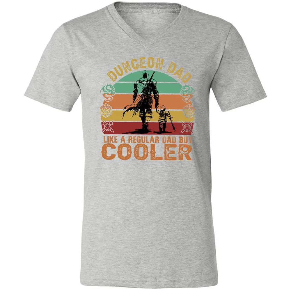 Dungeon Dad Like A Regular Dad Unisex V-Neck T-Shirt - Athletic Heather - 7