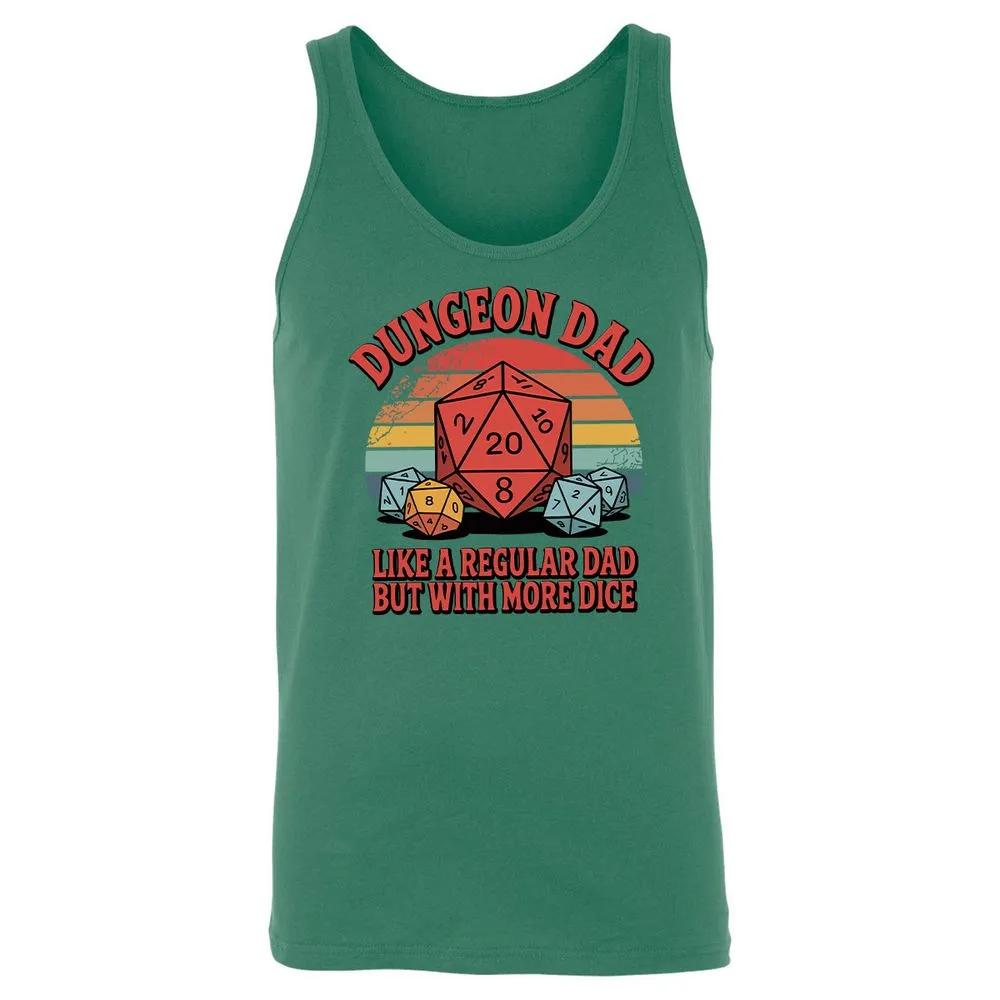 Dungeon Dad With More Dice Unisex Jersey Tank - Kelly - 9