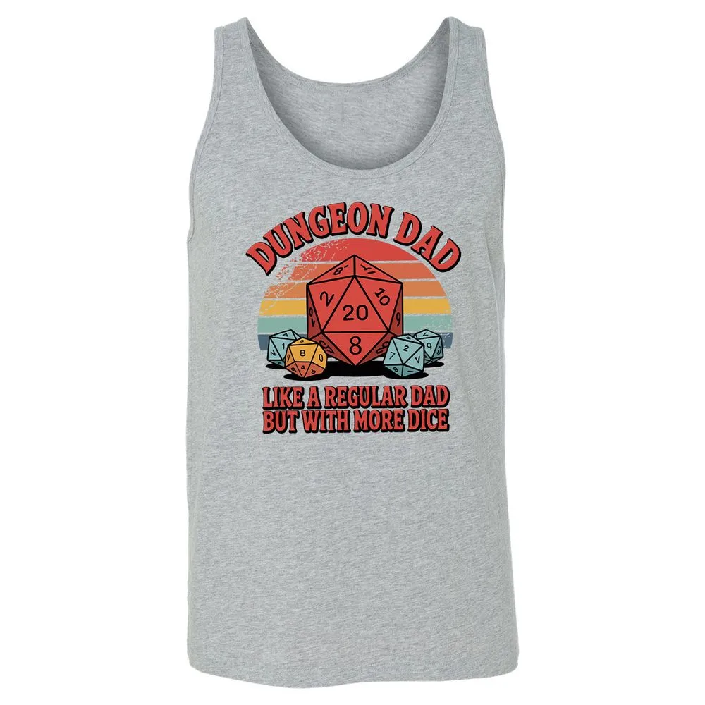 Dungeon Dad With More Dice Unisex Jersey Tank - Athletic Heather - 4