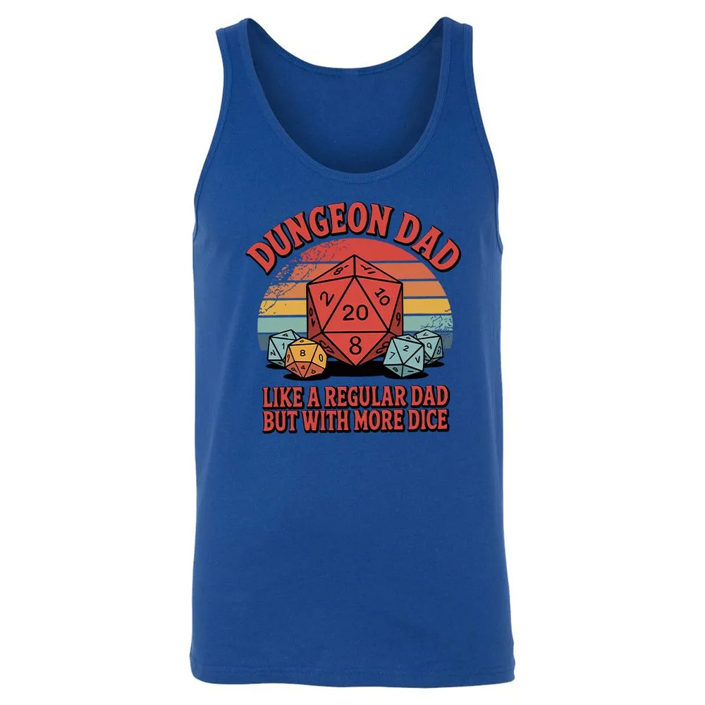 Dungeon Dad With More Dice Unisex Jersey Tank - True Royal - 13