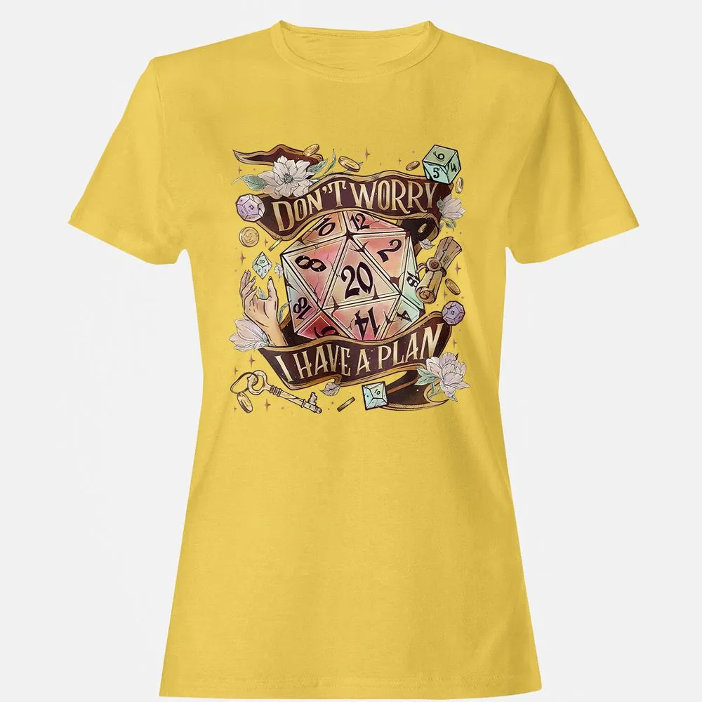 Floral Don't Worry I Have A Plan Women's T-Shirt - Daisy - 4