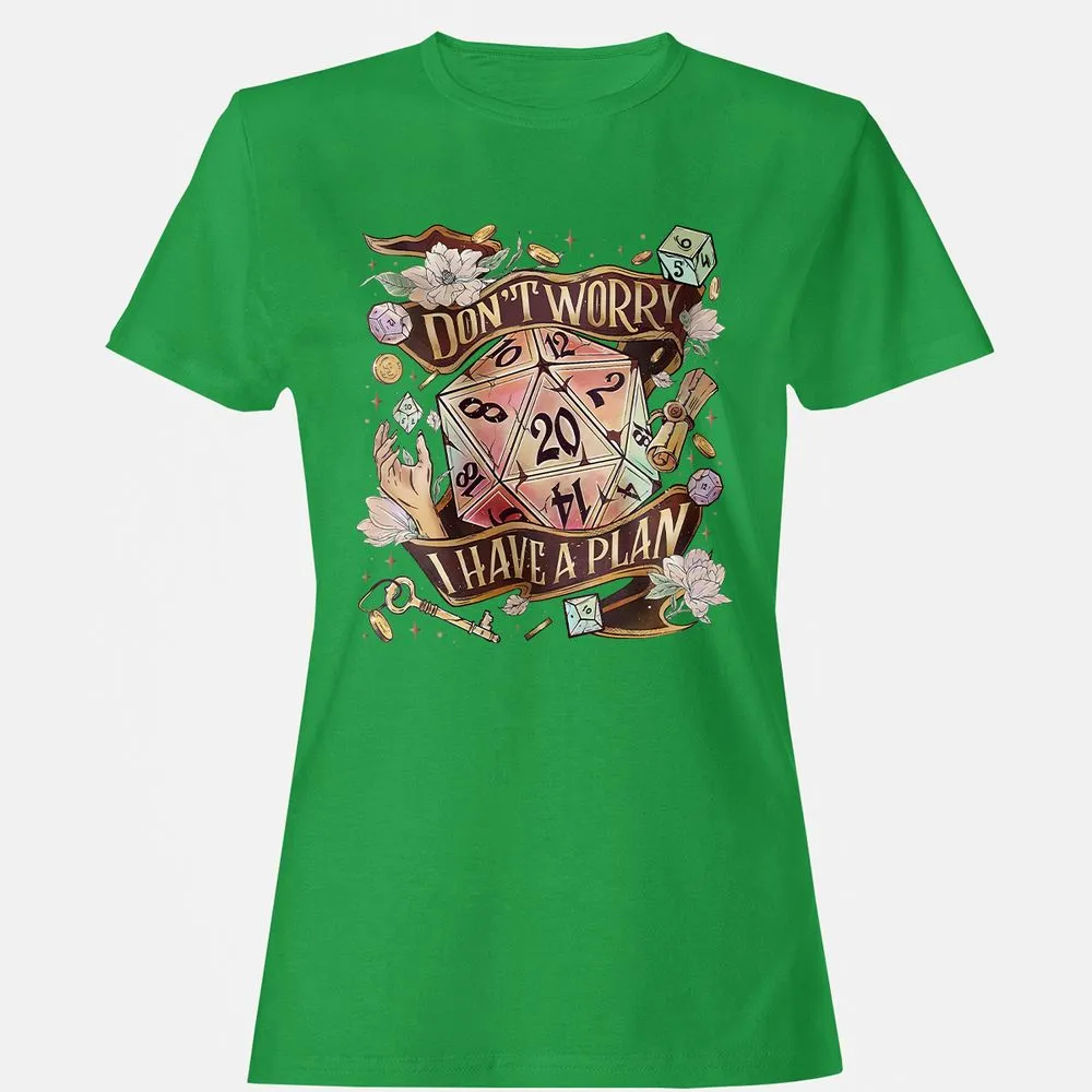 Floral Don't Worry I Have A Plan Women's T-Shirt - Irish Green - 7