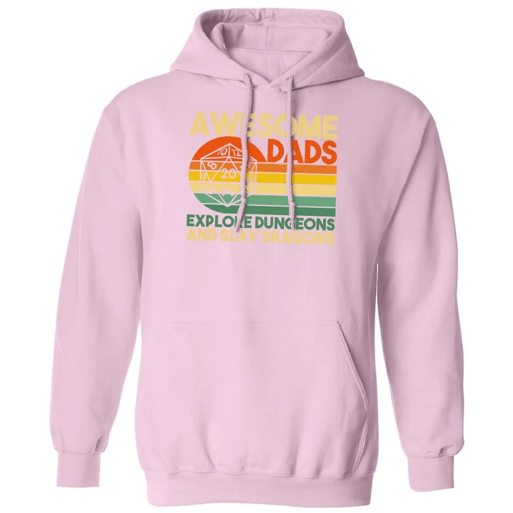 Awesome Dads Explore Dungeons Classic Unisex Hoodie - Light Pink - 3