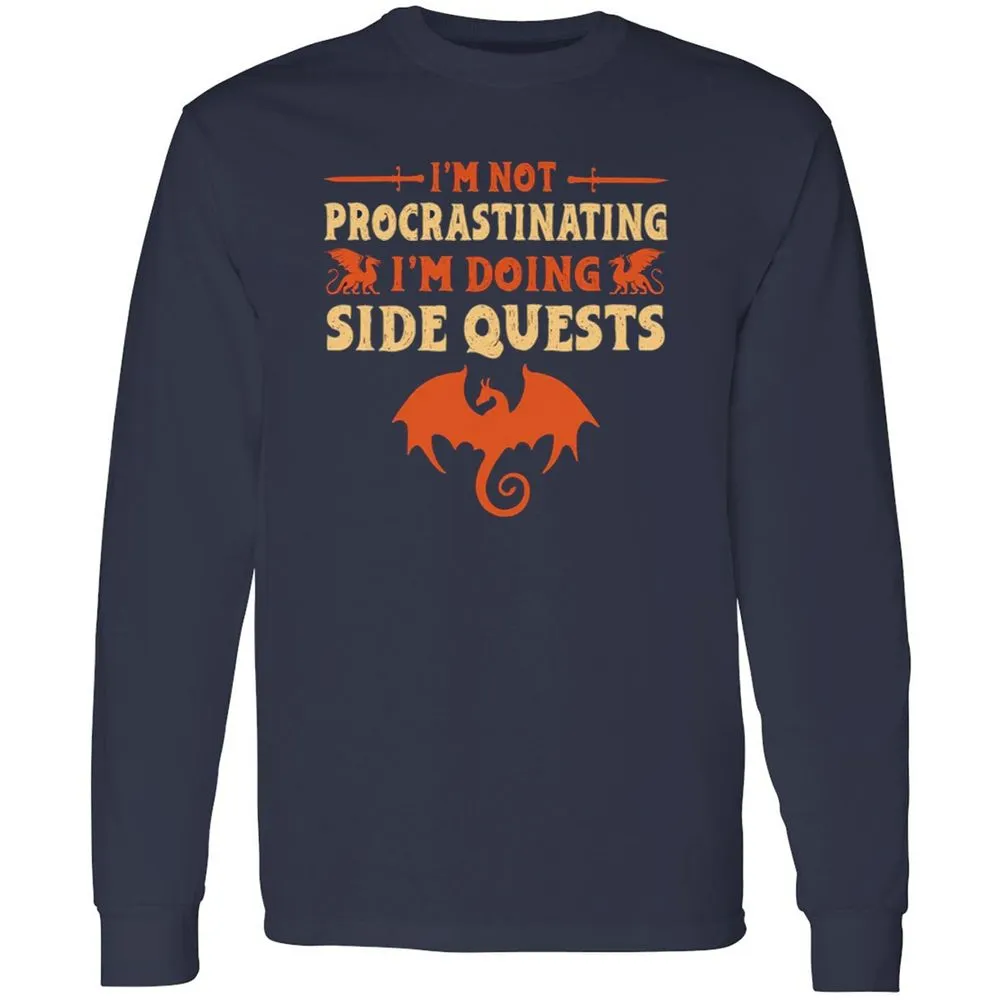 I'm Doing Side Quests Long Sleeve T-Shirt - Navy - 2