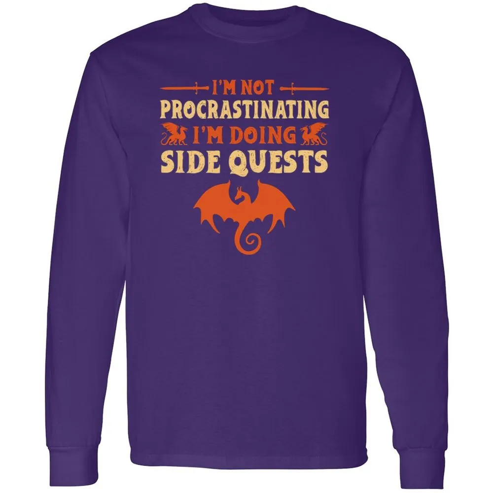 I'm Doing Side Quests Long Sleeve T-Shirt - Purple - 13