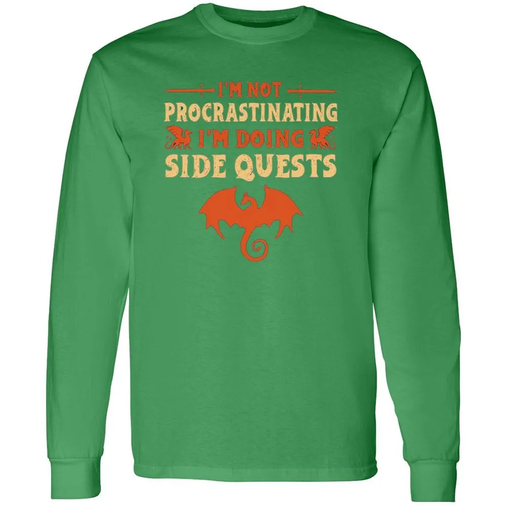 I'm Doing Side Quests Long Sleeve T-Shirt - Irish Green - 10
