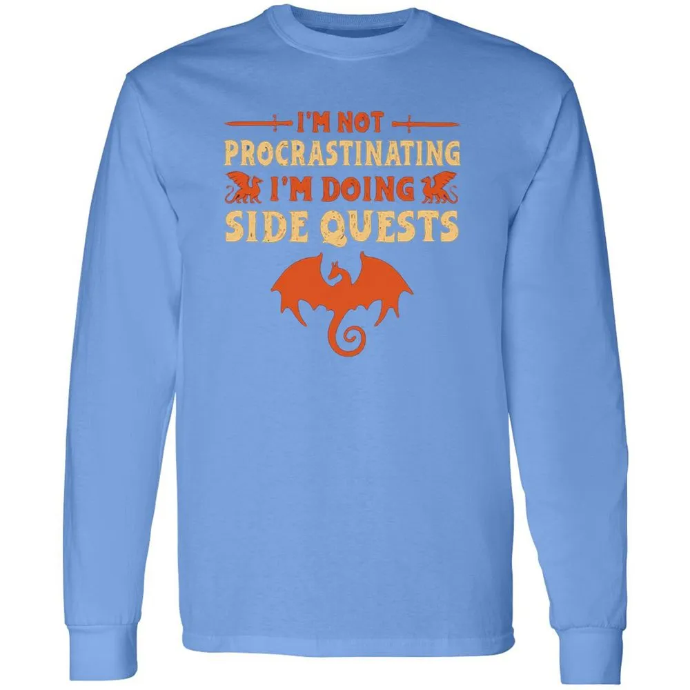 I'm Doing Side Quests Long Sleeve T-Shirt - Carolina Blue - 12