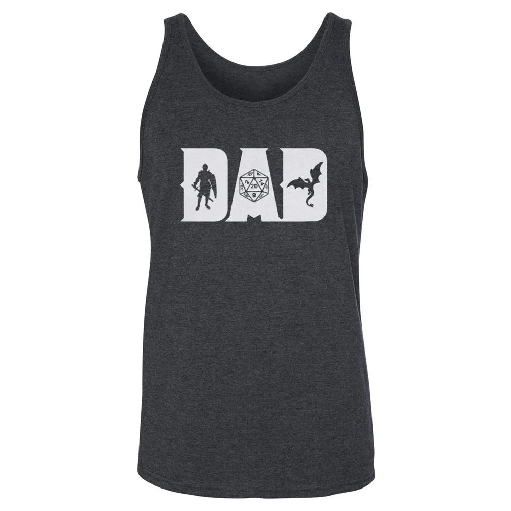 Dad Fathers Day Unisex Jersey Tank - Dark Grey Heather - 6