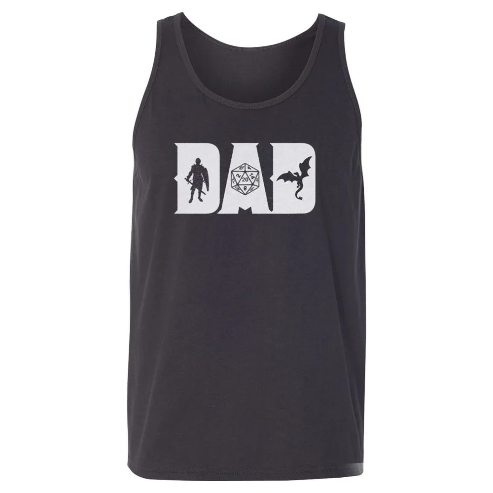 Dad Fathers Day Unisex Jersey Tank - Dark Grey - 7